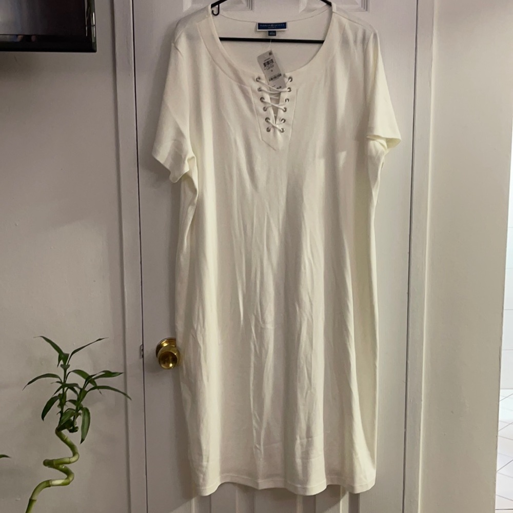 Off white T-shirt dress